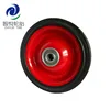 Supply iron wheels 5 inch/small metal wheels/solid rubber wheels for small trailer