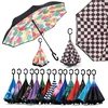 weekly 72 Designs Good Selling inside out upside down handsfree easy open reverse umbrella for car