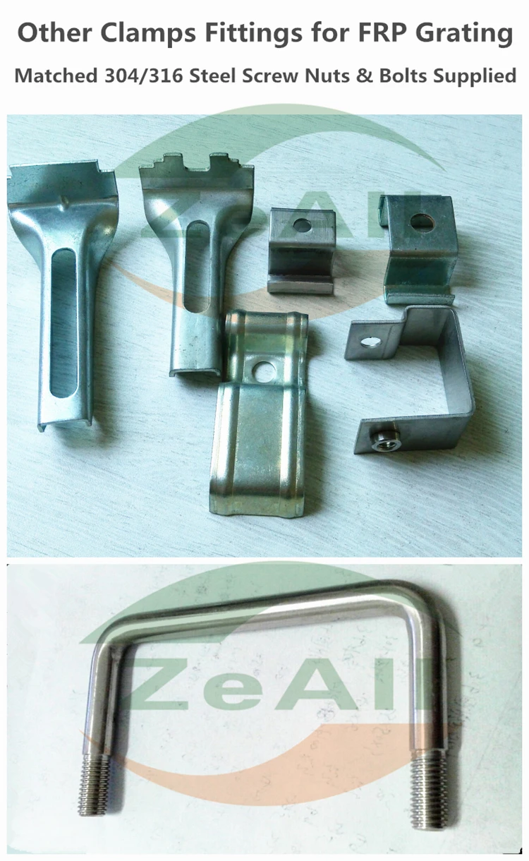 Factory Direct Supply Frp Grating Clamps/fittings/clips/connectors