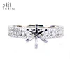 Non Traditional Jewelry Semi Mounts Prong Ring Settings Without Stone and Diamond Gold Cluster Engagement Ring Mountings Unusual