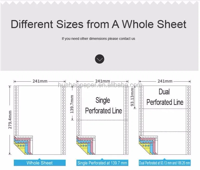 dot matrix paper size