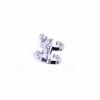 Feemod jewelry white gold plated wedding bands marquise cubic zirconia engagement double ring for women girls size 7