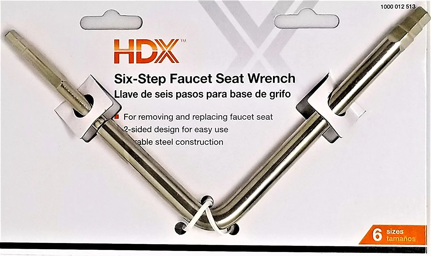 Hdx Tapered Faucet Seat Wrench Steel Tool 2 Sided Fits Most Sizes