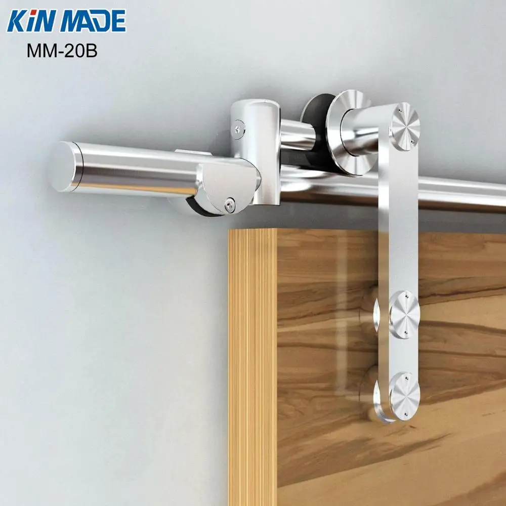 Modern European Style Stainless Steel Wood Sliding Barn Door Modern European Style Stainless Steel Wood Sliding Barn Door Hardware Set Living Room Parion