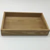 Brown color solid wood rectangular nesting wood food serving tray