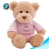 2016 Promotional fashion custom logo plush sublimation teddy bear t shirt handmade cute soft stuffed plush toy chubby bear