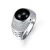 silver or brass men precious stone rings