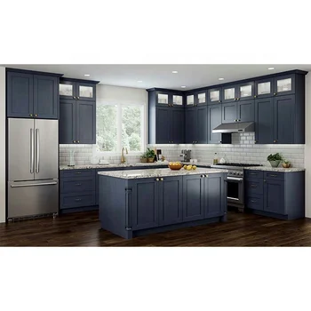 Wholesale Modular Mdf Kitchen Cabinet Shaker Design With Island