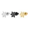 Snow flake shape fashion style silver/gold/black/rose gold stainless steel snowflake earrings for female women lady girl
