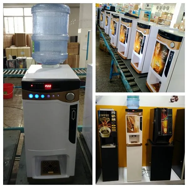 For Kuwait Automatic Hot Coin Operated Coffee Vending Machine Le303v