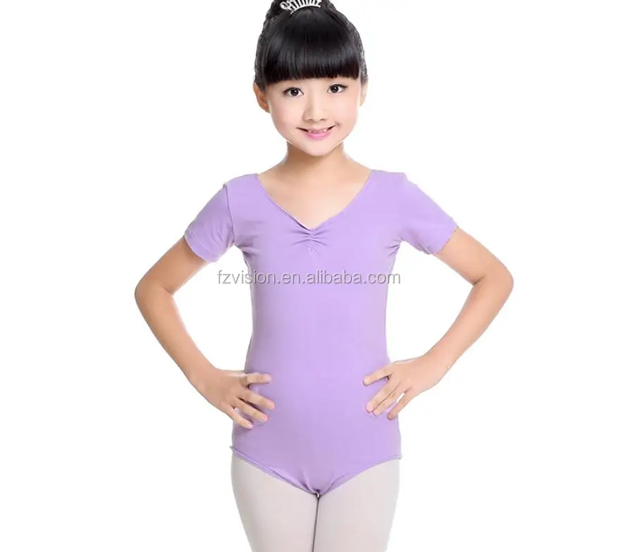 Freeshipping Soft Cotton Adult N Girls Short Sleeve Leotards Quality Assurred 