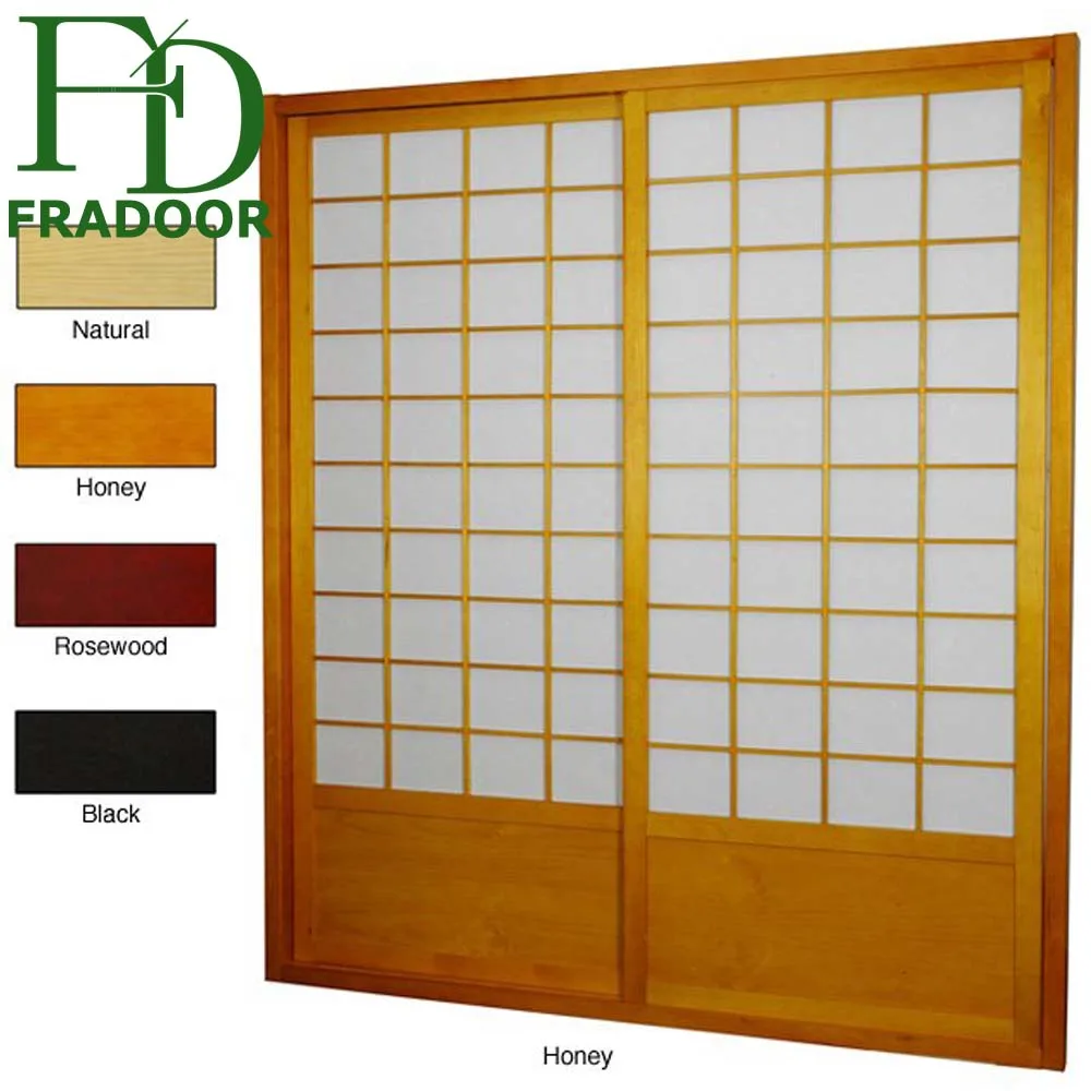 Japanese Double Wooden Sliding Interior Closet Door Shoji Design Buy