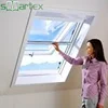 Pleated Blackout and dual screen aluminum top hung roof window made in china