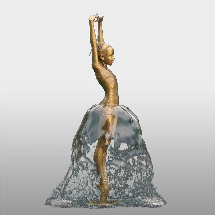Бронзовая скульптура для фонтана, подчеркивающая элегантность водной стихии