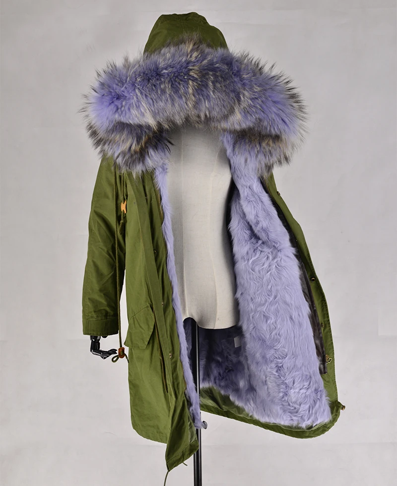 women's genuine fur parkas