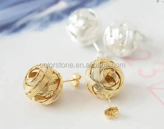 gold stud earrings designs