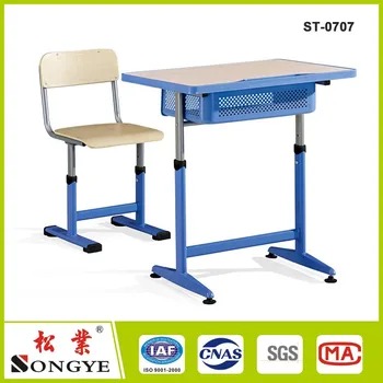 Height Adjustable Desk School Furniture Student Chair Kids School