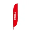 Outdoor concave and convex knife shape angled blade flag beach advertising swooper flag