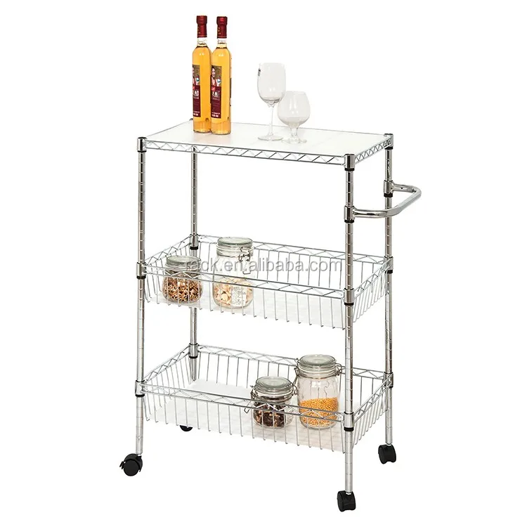 عربة مطبخ 3 tier كروم سلة أسلاك من المعدن مع pp الخضروات ترولي تقديم الطعام عربات buy kitchen cart kitchen vegetable trolley kitchen serving trolley cart product on alibaba com