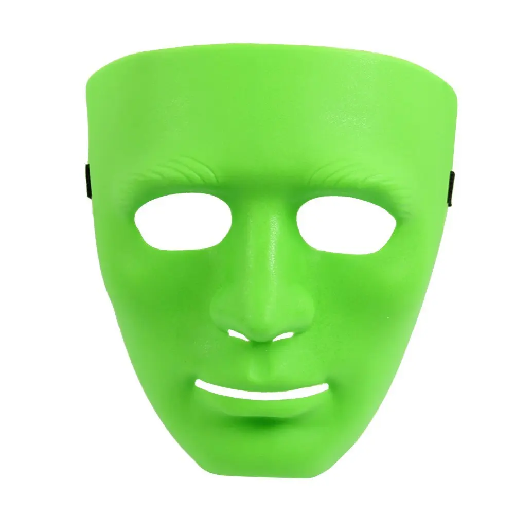 Plastic Plain Full Face Mask Party Dance Costume Crew For Hip Hop Dance//Opera