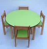 kids beech wood round table stacking chairs classroom pre school furniture chair