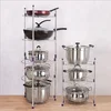 Kitchen Organizer Multi Tiers Pot Frying Pan Lid Cover Iron Storage Rack Cookware Stand Holder Shelves Kitchen Storage Tool