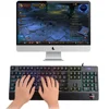 2018 wholesale wired membrane gaming keyboard music mode of light very attractive good price multimedia function