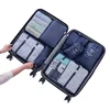 2019 new style 8pcs waterproof fabric luggage compression organizer bag custom travel lightweight packing cubes for suitcase