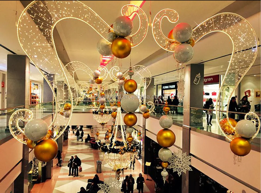 Shopping Mall Top Ceiling Led Hanging Motif Lights Decoration - Buy ...