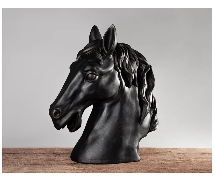 Display Delicate Horse Head Shape High Quality Ornament  modern minimalist model home creative cabinet artwork