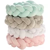 custom breathable Weaving Rope Knot Pillow Cushion Protector long all round nursery cot baby crib bumper