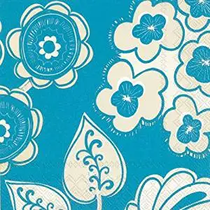 Ideal Home Range 20-Count 3-Ply Paper Lunch Napkins Purple Downtown Garden Print