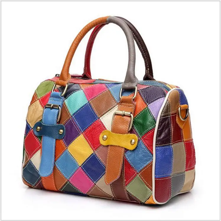 Multicolor Bags Women Find Deals On Get Quotations 2017 New Fashion Women Messenger Bags Genuine Leather Bag Luxury Handbags Multicolor Splicing Real