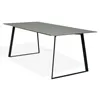 Modern metal dining table, restaurant table 120 cm