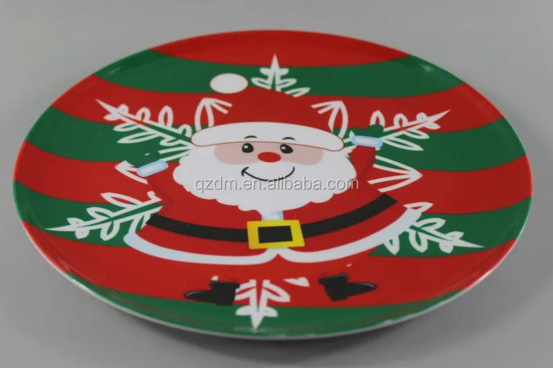 X'mas Melamine plate ,Christmas Party Dishes