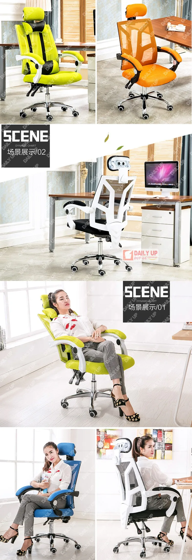 High Back Executive Mesh Office Chair With Headrest High Back Ergonomic Swivel Chair For Sale Big Boss Revolving Chair Wholesale