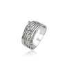 15232 Xuping fashion ladies jewelry multi-layer shaped finger ring with zircon bezel setting