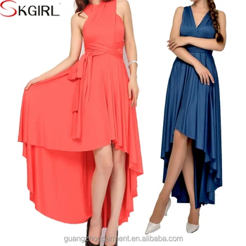 High Low Convertible Wrap Infinity Bridesmaid Custom Dresses