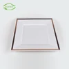 High quality hard white snack one time use kids dinner premium disposable cheap plastic dish dining plate set