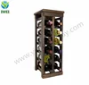 12-Bottle Classic Wood Wine Rack, Dark Brown YM5-1128
