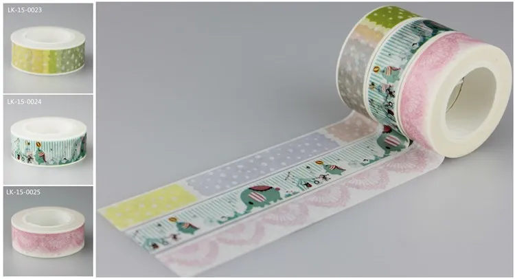 Decorative Gummed Crepe Rice  Paper Masking Adhesive Tape