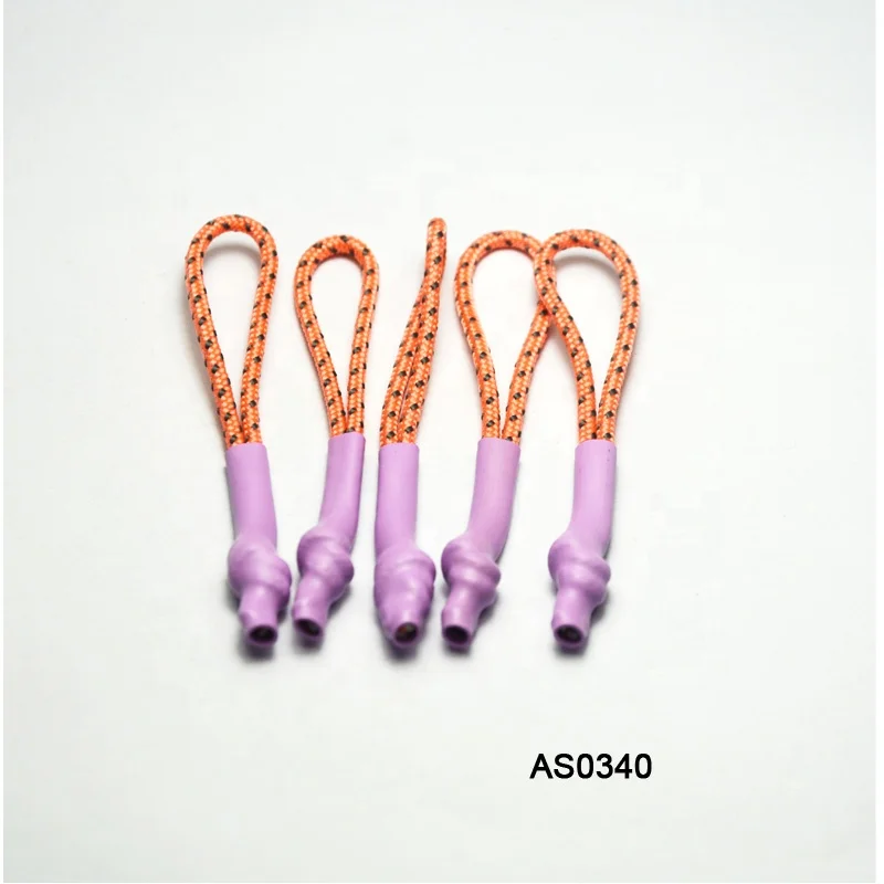 Wholesale New Design Puller Customized Shrinkable Tube Rubber Zipper