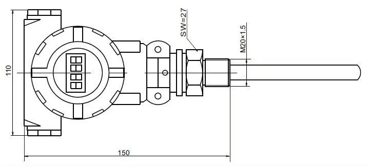 Utop Module UTOP UTI6 Digital Modbus Temperature Transmitter - 0.5%FS