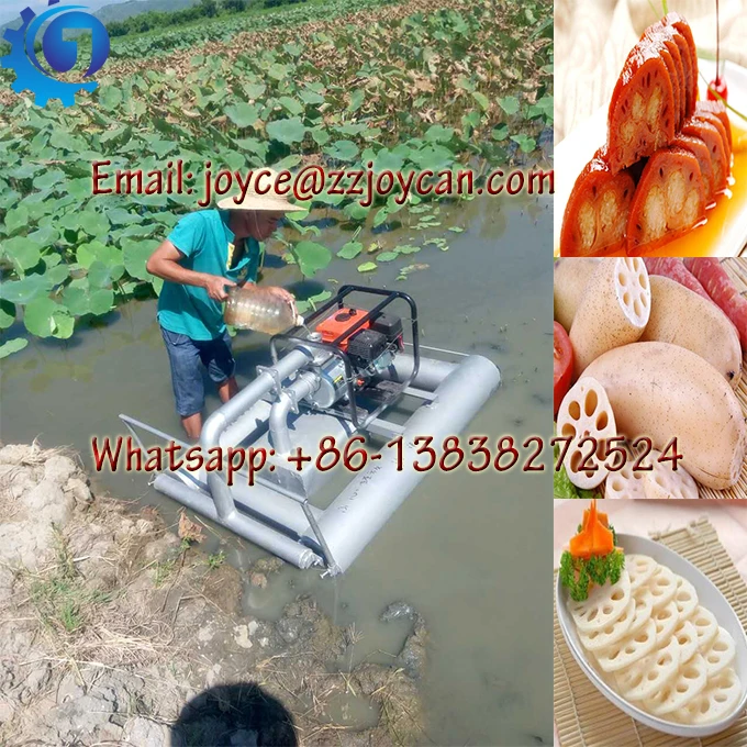 Automatic Lotus Root Digger Machine Boat Sprinkler Pumps Lotus Root ...