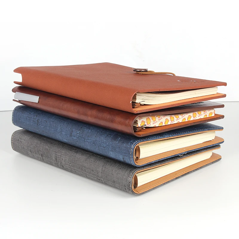 2017 Classic handmade vintage colorful custom size leather notebook personal travel journal diary exercise note book