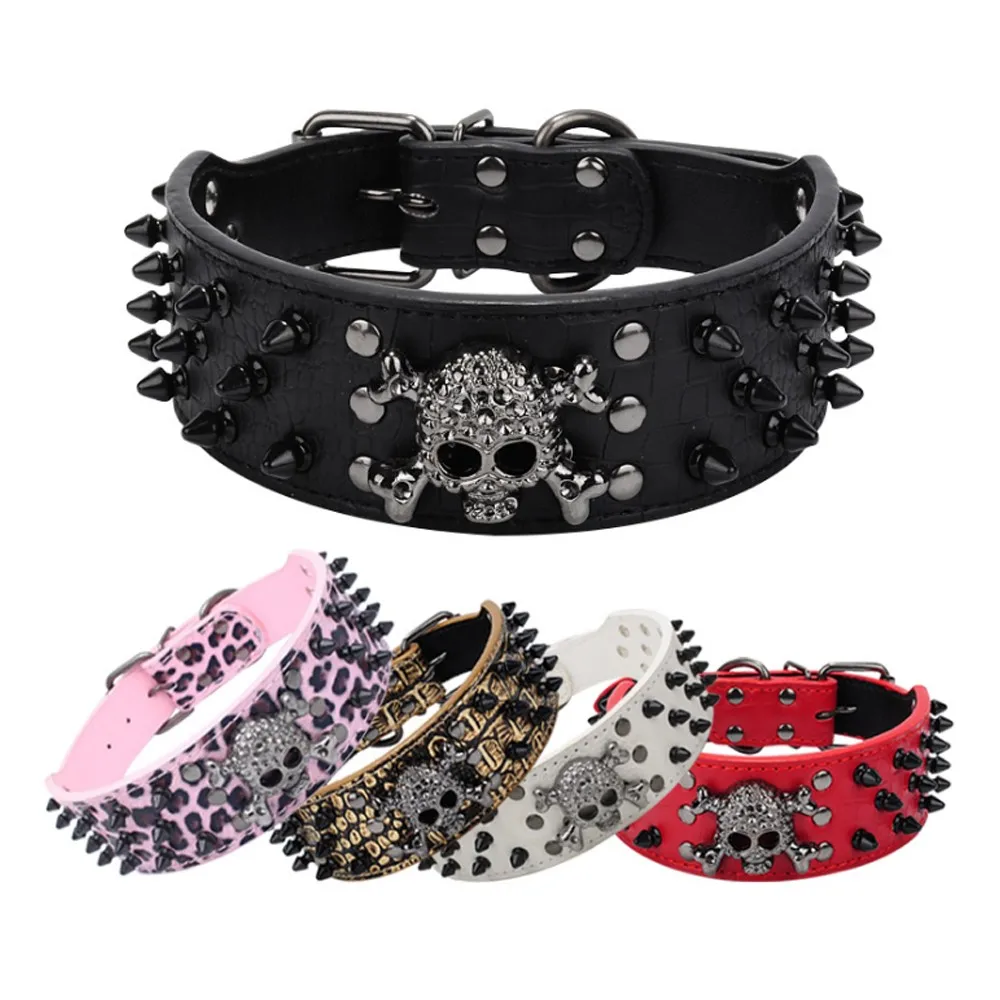 Wholesale Manufacturer Leather Custom Spiked Dog Collar Pet Buy Dog