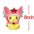 Hot Pokemon Pikachu Pink With X Charizard hat Plush Soft Toy Stuffed Animal Doll 8