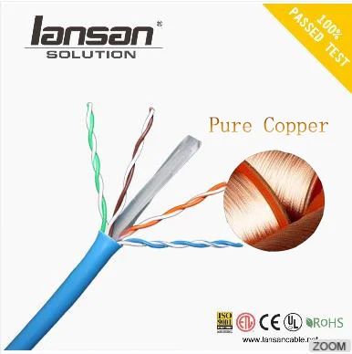 Solid Bare Copper 4 Pairs Awg24 Awg23 Utp Cat5e Cat6 Lan/ethernet Cable ...