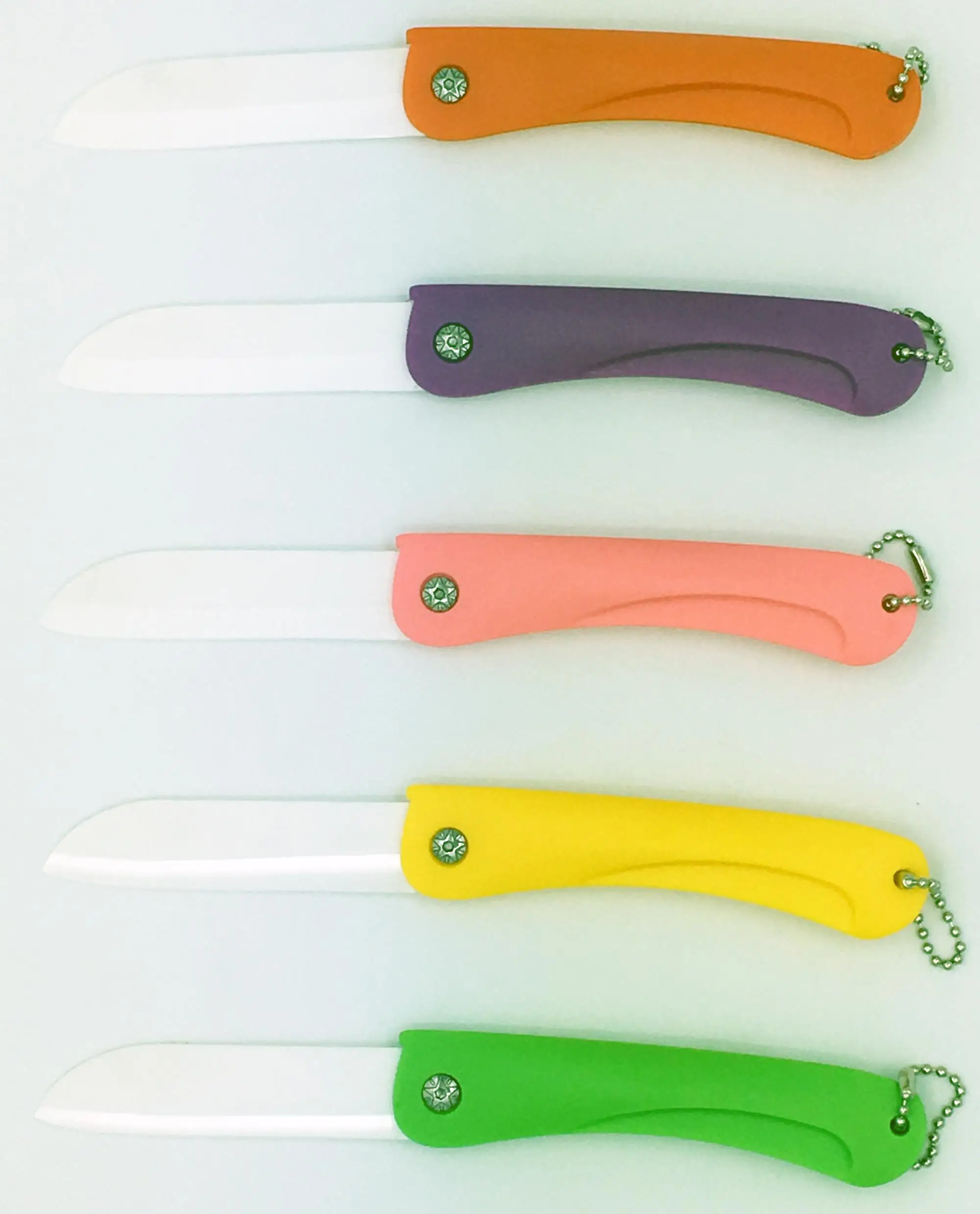 Ceramic Folding Paring Knife,8cm White Ceramic Blade,Multi Color