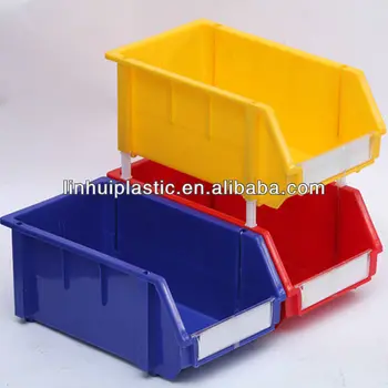 colorful plastic storage bins